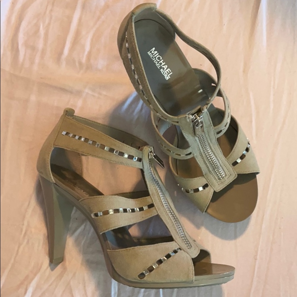 Michael kors suede heels